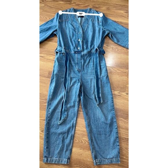 ALLSAINTS  Utility Denim Jumpsuit size 8 / M - Picture 6 of 11